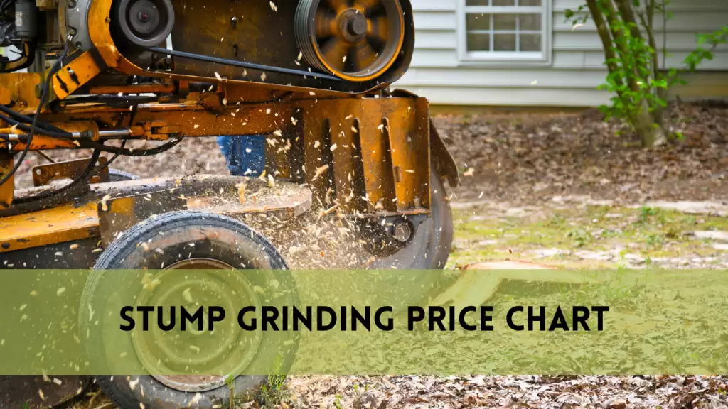 stump grinding price chart