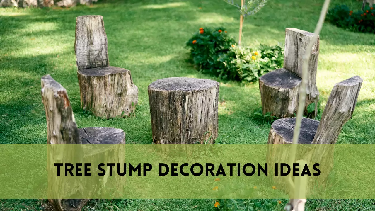 Tree stump decoration ideas